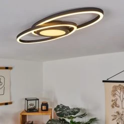 Hofstein Sorte Deckenleuchte LED Schwarz, Weiß, 1-flammig -LED Leuchten Verkäufe 2022 sorte deckenleuchte h3438633 6