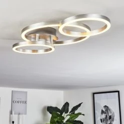 Hofstein Sorte Deckenleuchte LED Nickel-Matt, 1-flammig -LED Leuchten Verkäufe 2022 sorte deckenleuchte h3457115 6
