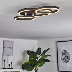 Hofstein Sorte Deckenleuchte LED Chrom, Schwarz, 1-flammig -LED Leuchten Verkäufe 2022 sorte deckenleuchte h3457139 12