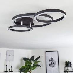 Hofstein Sorte Deckenleuchte LED Chrom, Schwarz, 1-flammig -LED Leuchten Verkäufe 2022 sorte deckenleuchte h3457139 13