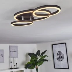 Hofstein Sorte Deckenleuchte LED Chrom, Schwarz, 1-flammig -LED Leuchten Verkäufe 2022 sorte deckenleuchte h3457139 6