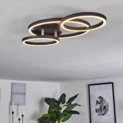 Hofstein Sorte Deckenleuchte LED Chrom, Schwarz, 1-flammig -LED Leuchten Verkäufe 2022 sorte deckenleuchte h3457139 8