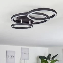 Hofstein Sorte Deckenleuchte LED Chrom, Schwarz, 1-flammig -LED Leuchten Verkäufe 2022 sorte deckenleuchte h3457139 9