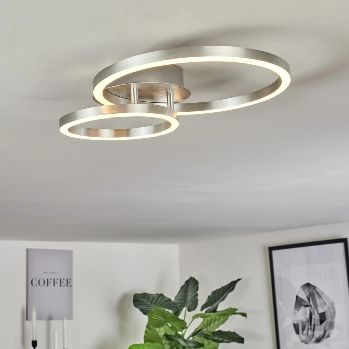 Hofstein Sorte Deckenleuchte LED Nickel-Matt, 1-flammig 13 Hofstein Sorte Deckenleuchte LED Nickel-Matt, 1-flammig – Bild 13