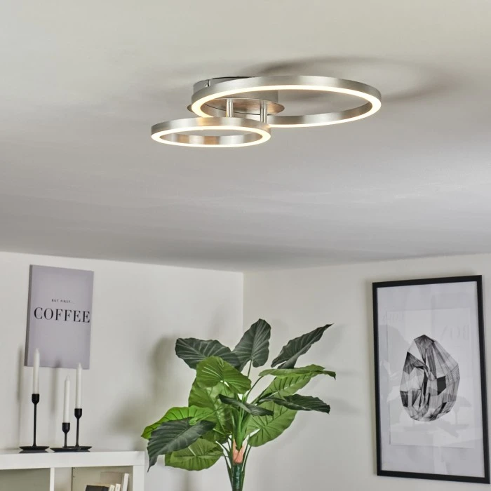 Hofstein Sorte Deckenleuchte LED Nickel-Matt, 1-flammig 15 Hofstein Sorte Deckenleuchte LED Nickel-Matt, 1-flammig – Bild 15