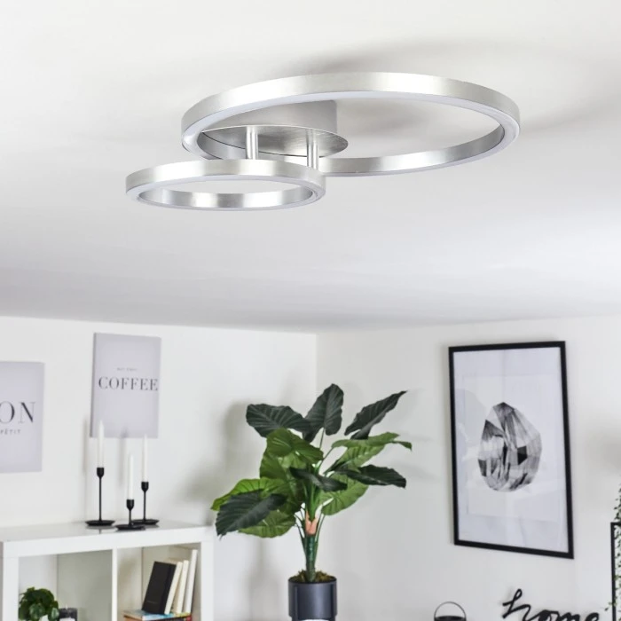 Hofstein Sorte Deckenleuchte LED Nickel-Matt, 1-flammig 10 Hofstein Sorte Deckenleuchte LED Nickel-Matt, 1-flammig – Bild 10