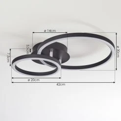 Hofstein Sorte Deckenleuchte LED Chrom, Schwarz, 1-flammig -LED Leuchten Verkäufe 2022 sorte deckenleuchte h3542583 3