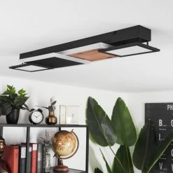 Hofstein Sourbarie Deckenleuchte LED Schwarz, Braun, Holzoptik, 1-flammig -LED Leuchten Verkäufe 2022 sourbarie deckenleuchte h3582763 4