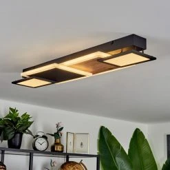 Hofstein Sourbarie Deckenleuchte LED Schwarz, Braun, Holzoptik, 1-flammig -LED Leuchten Verkäufe 2022 sourbarie deckenleuchte h3582763 6
