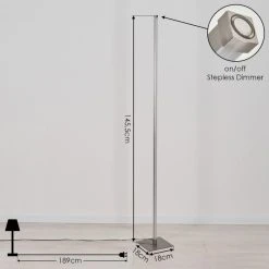 Hofstein Soyo Stehleuchte LED Nickel-Matt, 1-flammig -LED Leuchten Verkäufe 2022 soyo stehleuchte h3266304 do4 3