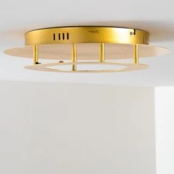 Hofstein Springdale Deckenleuchte LED Gold, 1-flammig -LED Leuchten Verkäufe 2022 springdale deckenleuchte h3008898 13