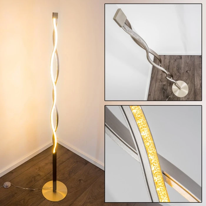 Hofstein Stehleuchte Inbyn LED Nickel-Matt, 1-flammig 19 Hofstein Stehleuchte Inbyn LED Nickel-Matt, 1-flammig – Bild 19