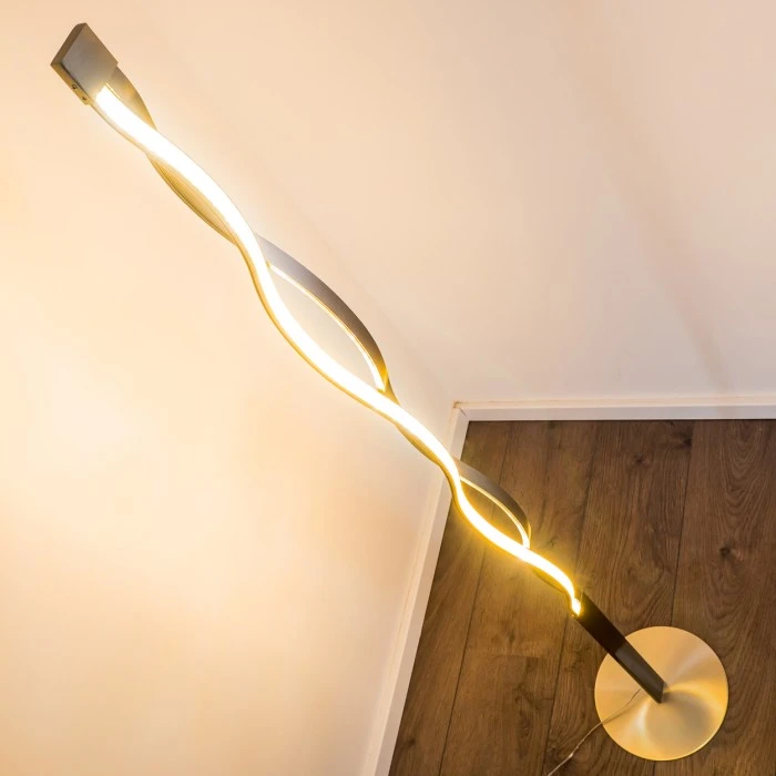 Hofstein Stehleuchte Inbyn LED Nickel-Matt, 1-flammig 9 Hofstein Stehleuchte Inbyn LED Nickel-Matt, 1-flammig – Bild 9