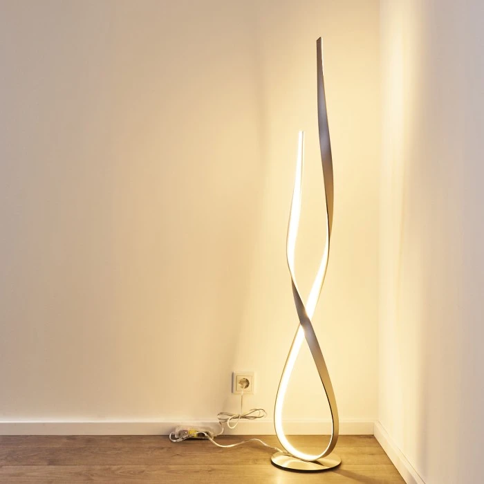 Hofstein Stehleuchte Medle LED Nickel-Matt, 1-flammig 11 Hofstein Stehleuchte Medle LED Nickel-Matt, 1-flammig – Bild 11