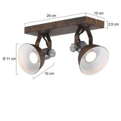 Steinhauer BROOKLY Strahler LED Braun, 2-flammig -LED Leuchten Verkäufe 2022 steinhauer brookly strahler 1534b 9