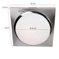 Steinhauer Ceiling and wall Deckenleuchte LED Edelstahl, 1-flammig -LED Leuchten Verkäufe 2022 steinhauer ceiling and wall deckenleuchte 1370st 2