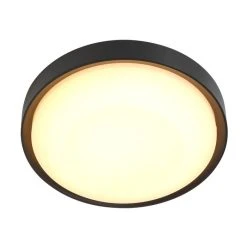 Steinhauer Fuga Außendeckenleuchte LED Schwarz, 1-flammig