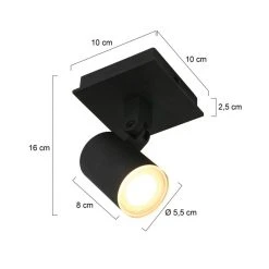 Steinhauer Points noirs Deckenleuchte LED Schwarz, 1-flammig -LED Leuchten Verkäufe 2022 steinhauer points noirs deckenleuchte 3059zw 5
