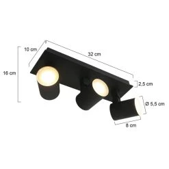 Steinhauer Points noirs Deckenleuchte LED Schwarz, 3-flammig 14 Steinhauer Points noirs Deckenleuchte LED Schwarz, 3-flammig -LED Leuchten Verkäufe 2022 steinhauer points noirs deckenleuchte 3061zw 5