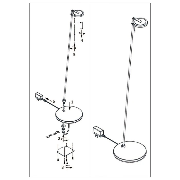 Steinhauer Turound Stehleuchte LED Stahl gebürstet, 1-flammig 13 Steinhauer Turound Stehleuchte LED Stahl gebürstet, 1-flammig – Bild 13