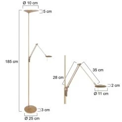 Steinhauer Zodiac Deckenfluter LED Bronze, 2-flammig 20 Steinhauer Zodiac Deckenfluter LED Bronze, 2-flammig -LED Leuchten Verkäufe 2022 steinhauer zodiac deckenfluter 2107br 9
