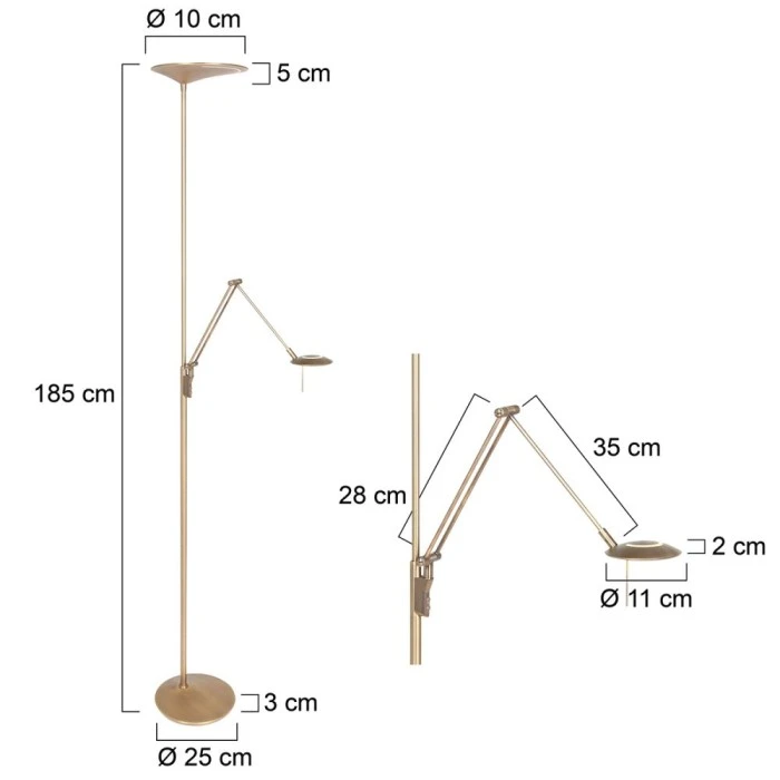 Steinhauer Zodiac Deckenfluter LED Bronze, 2-flammig 10 Steinhauer Zodiac Deckenfluter LED Bronze, 2-flammig – Bild 10
