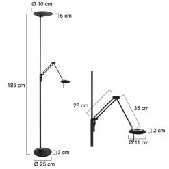 Steinhauer Zodiac Deckenfluter LED Schwarz, 2-flammig 22 Steinhauer Zodiac Deckenfluter LED Schwarz, 2-flammig -LED Leuchten Verkäufe 2022 steinhauer zodiac deckenfluter 2107zw 10