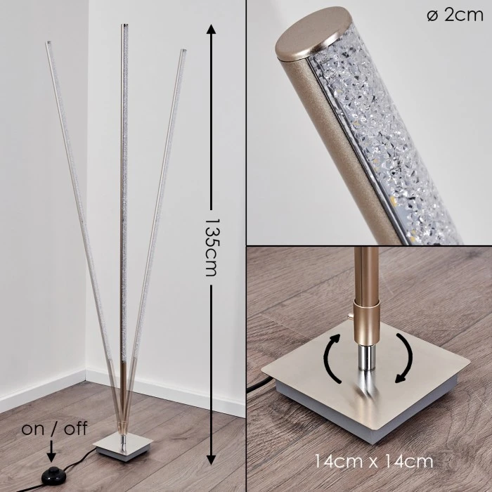 Hofstein Strip Stehleuchte LED Edelstahl, 1-flammig 2 Hofstein Strip Stehleuchte LED Edelstahl, 1-flammig – Bild 2