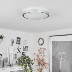 Hofstein Subles Deckenleuchte LED Silber, Weiß, 1-flammig, Bewegungsmelder -LED Leuchten Verkäufe 2022 subles deckenleuchte h3651490 4