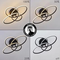 Hofstein Sucre Deckenleuchte LED Schwarz, 4-flammig -LED Leuchten Verkäufe 2022 sucre deckenleuchte h3374641 4