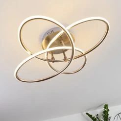 Hofstein Sucre Deckenleuchte LED Stahl gebürstet, 4-flammig -LED Leuchten Verkäufe 2022 sucre deckenleuchte h3374665 12