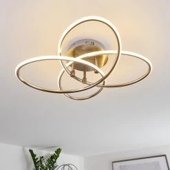 Hofstein Sucre Deckenleuchte LED Stahl gebürstet, 4-flammig -LED Leuchten Verkäufe 2022 sucre deckenleuchte h3374665 2