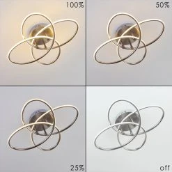 Hofstein Sucre Deckenleuchte LED Stahl gebürstet, 4-flammig -LED Leuchten Verkäufe 2022 sucre deckenleuchte h3374665 6