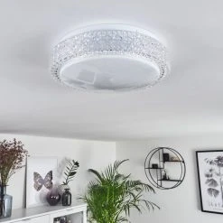 Hofstein Suno Deckenleuchte LED Weiß, Transparent, Klar, 1-flammig -LED Leuchten Verkäufe 2022 suno deckenleuchte h3383582 12