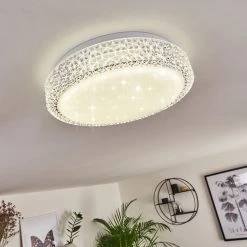 Hofstein Suno Deckenleuchte LED Weiß, Transparent, Klar, 1-flammig -LED Leuchten Verkäufe 2022 suno deckenleuchte h3383582 6
