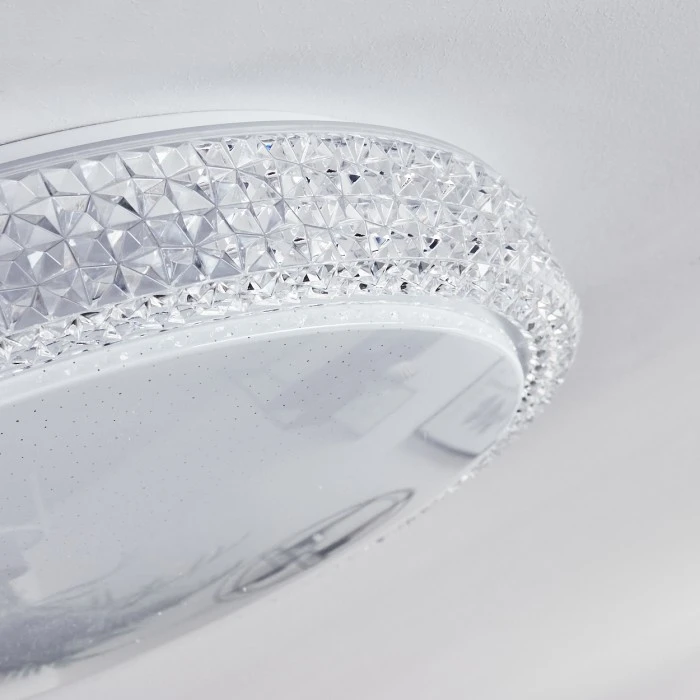 Hofstein Suno Deckenleuchte LED Weiß, Transparent, Klar, 1-flammig 3 Hofstein Suno Deckenleuchte LED Weiß, Transparent, Klar, 1-flammig – Bild 3