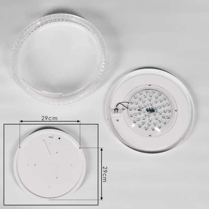 Hofstein Suno Deckenleuchte LED Weiß, Transparent, Klar, 1-flammig 5 Hofstein Suno Deckenleuchte LED Weiß, Transparent, Klar, 1-flammig – Bild 5