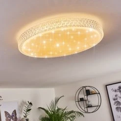 Hofstein Suno Deckenleuchte LED Weiß, Transparent, Klar, 1-flammig, Fernbedienung -LED Leuchten Verkäufe 2022 suno deckenleuchte h3383629 6