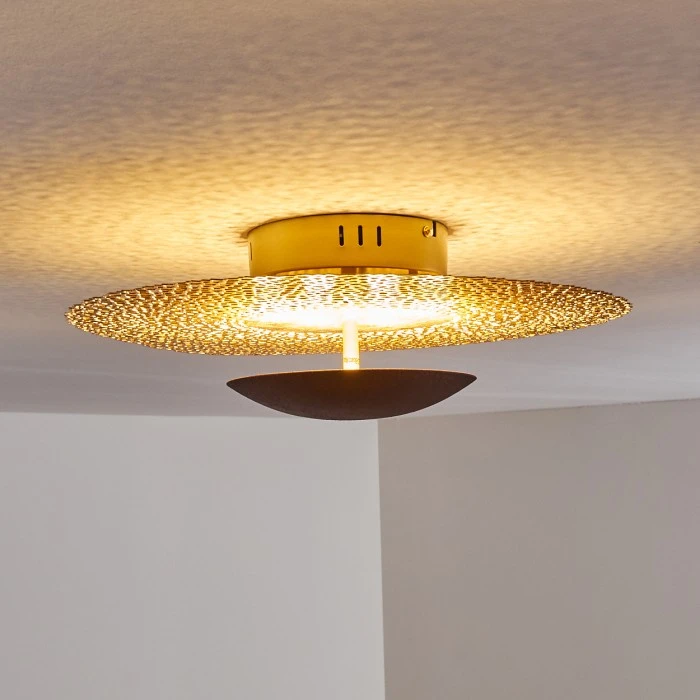 Hofstein Sunrise Deckenleuchte LED Rostfarben, Gold, 1-flammig 11 Hofstein Sunrise Deckenleuchte LED Rostfarben, Gold, 1-flammig – Bild 11