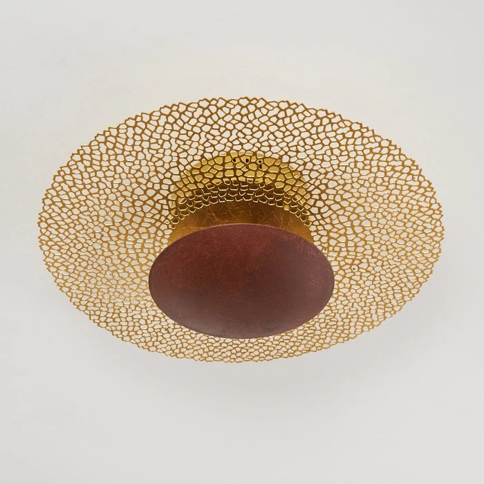 Hofstein Sunrise Deckenleuchte LED Rostfarben, Gold, 1-flammig 12 Hofstein Sunrise Deckenleuchte LED Rostfarben, Gold, 1-flammig – Bild 12