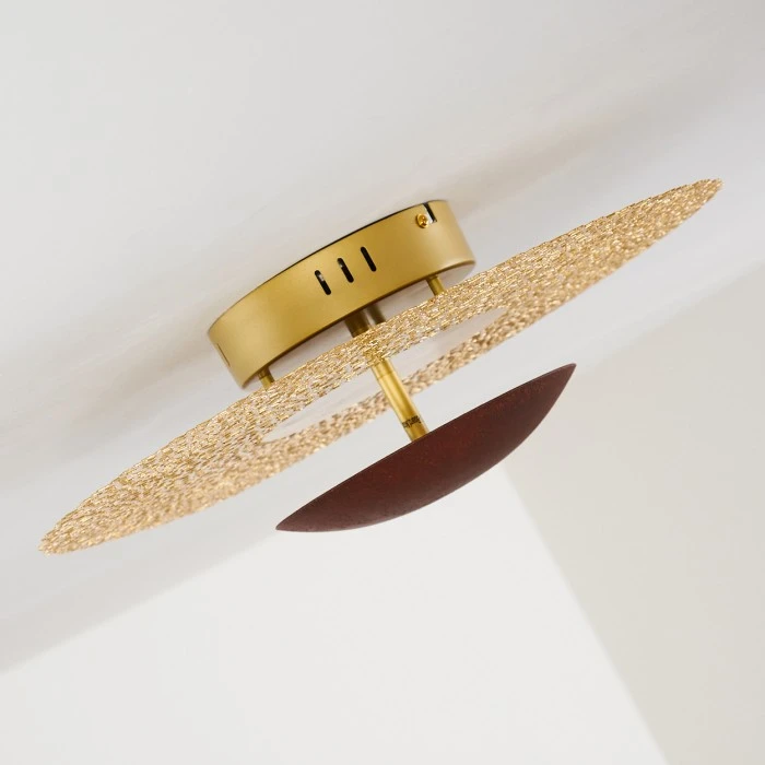 Hofstein Sunrise Deckenleuchte LED Rostfarben, Gold, 1-flammig 14 Hofstein Sunrise Deckenleuchte LED Rostfarben, Gold, 1-flammig – Bild 14