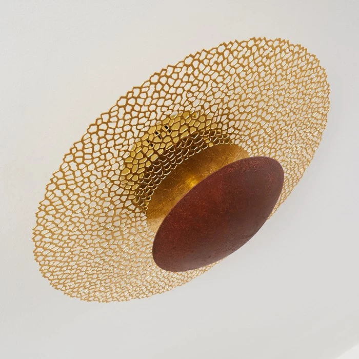 Hofstein Sunrise Deckenleuchte LED Rostfarben, Gold, 1-flammig 4 Hofstein Sunrise Deckenleuchte LED Rostfarben, Gold, 1-flammig – Bild 4