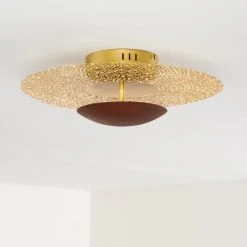 Hofstein Sunrise Deckenleuchte LED Rostfarben, Gold, 1-flammig 22 Hofstein Sunrise Deckenleuchte LED Rostfarben, Gold, 1-flammig -LED Leuchten Verkäufe 2022 sunrise deckenleuchte h3090046 7