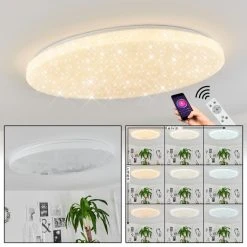 Hofstein Sweet Deckenpanel LED Weiß, 1-flammig, Fernbedienung