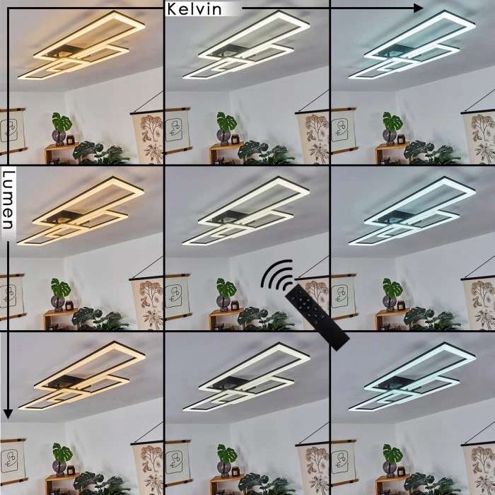 Hofstein Taleta Deckenleuchte LED Schwarz, 1-flammig 2 Hofstein Taleta Deckenleuchte LED Schwarz, 1-flammig – Bild 2