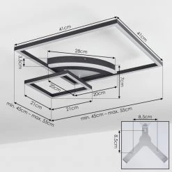 Hofstein Taleta Deckenleuchte LED Schwarz, Weiß, 1-flammig -LED Leuchten Verkäufe 2022 taleta deckenleuchte h3550878 3