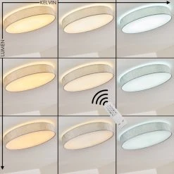 Hofstein Tallaboa Deckenleuchte LED Silber, 1-flammig, Fernbedienung -LED Leuchten Verkäufe 2022 tallaboa deckenleuchte h3225820 do1 22