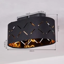 Hofstein Tallaboa Deckenleuchte LED Schwarz, 1-flammig -LED Leuchten Verkäufe 2022 tallaboa deckenleuchte h3437353 3