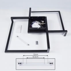 Hofstein Taxmido Deckenleuchte LED Schwarz, Weiß, 1-flammig, Fernbedienung -LED Leuchten Verkäufe 2022 taxmido deckenleuchte h3417515 4