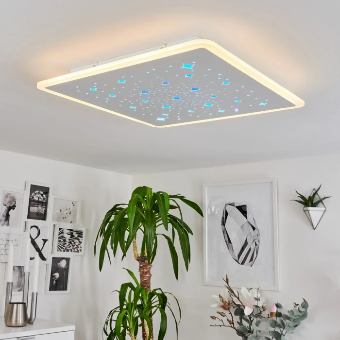 Hofstein Telsen Deckenpanel LED Weiß, 2-flammig, Fernbedienung, Farbwechsler 11 Hofstein Telsen Deckenpanel LED Weiß, 2-flammig, Fernbedienung, Farbwechsler – Bild 11